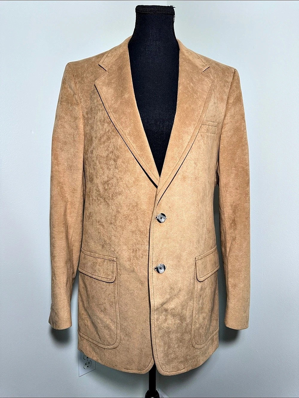 Vintage Northridge by Jacobson's Brown Faux Suede Sport Coat Blazer